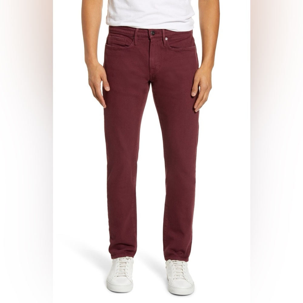 Men's Frame L'Homme Slim Leg Jeans, Size 33 - Burgundy